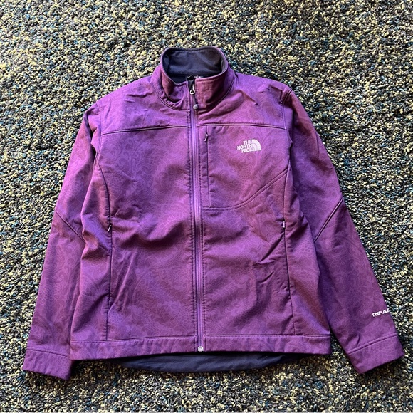 The North Face Women’s TNF Apex Purple Floral Shell Jacket (L) - Picture 1 of 7